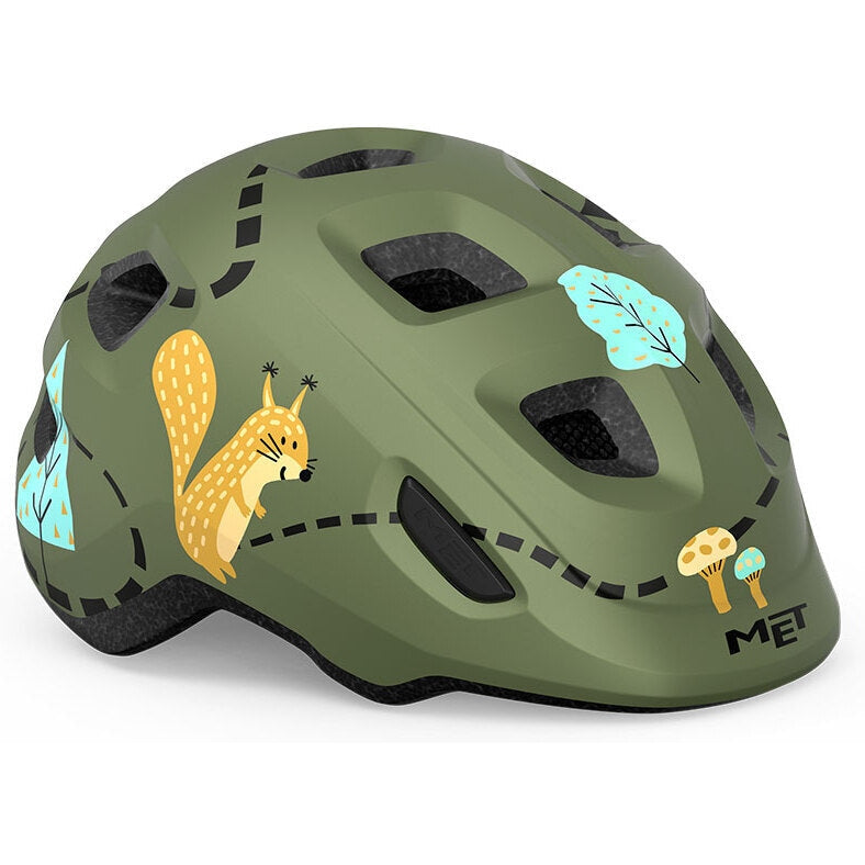 MET Hooray Kids' Bike Helmet, 46-52 cm, Green – Renow