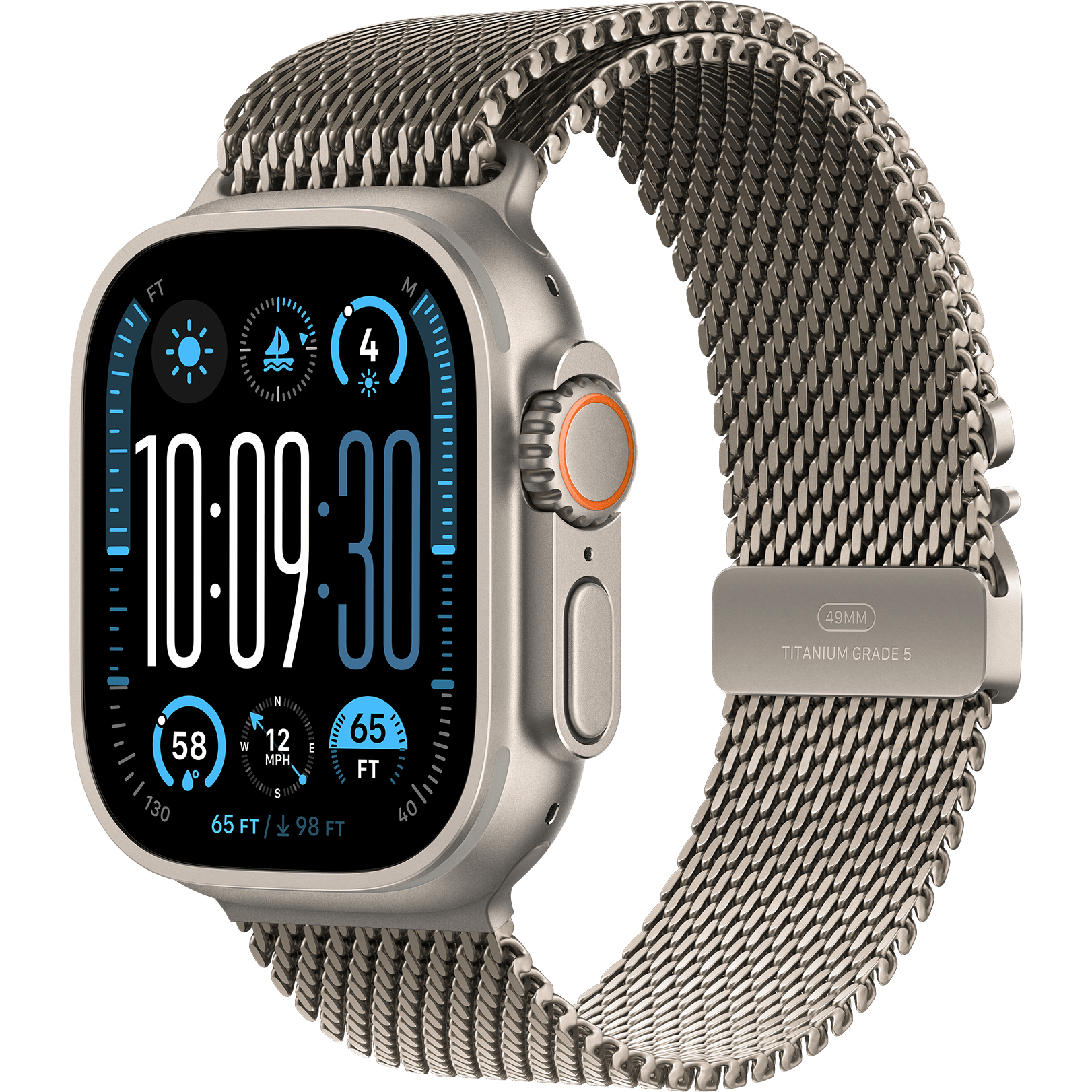 Apple Watch Ultra 2 (GPS + Cellular 49 mm), light titanium case 