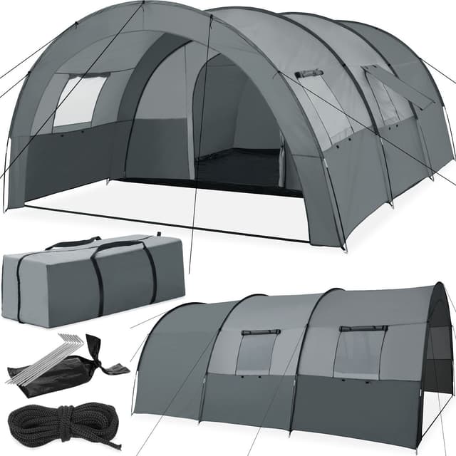 6 man tunnel tent Roskilde Tunnel tent for 6 people, Grey – Renow
