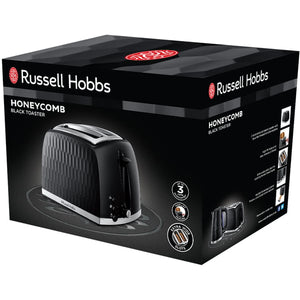 Russell Hobbs Honeycomb 2-Slice Toaster, Black