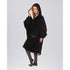 The Comfy Original Quarter Zip Wearable Blanket Hoodie, Black
