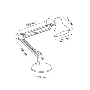 CristalRecord Luxo 04-601-27-100 Table Lamp, E27, 60W