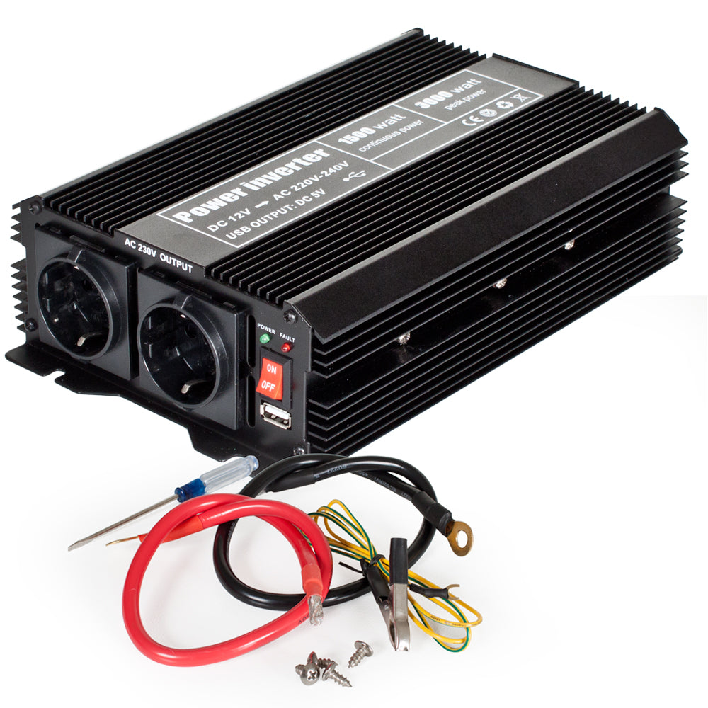 Voltage converter 12 V to 230 V 1500 W 3000 W
