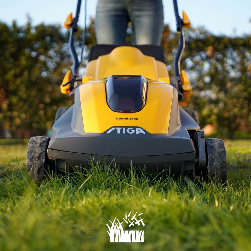 Stiga Battery Powered Lawn Mower, Yellow