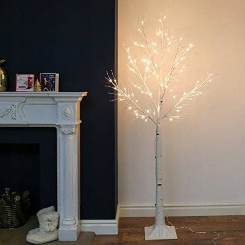 Artificial Tree 180 cm with LED Lighting – Birch Decoration