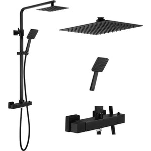 Rain Shower Complete Mixer Set, Matte Black