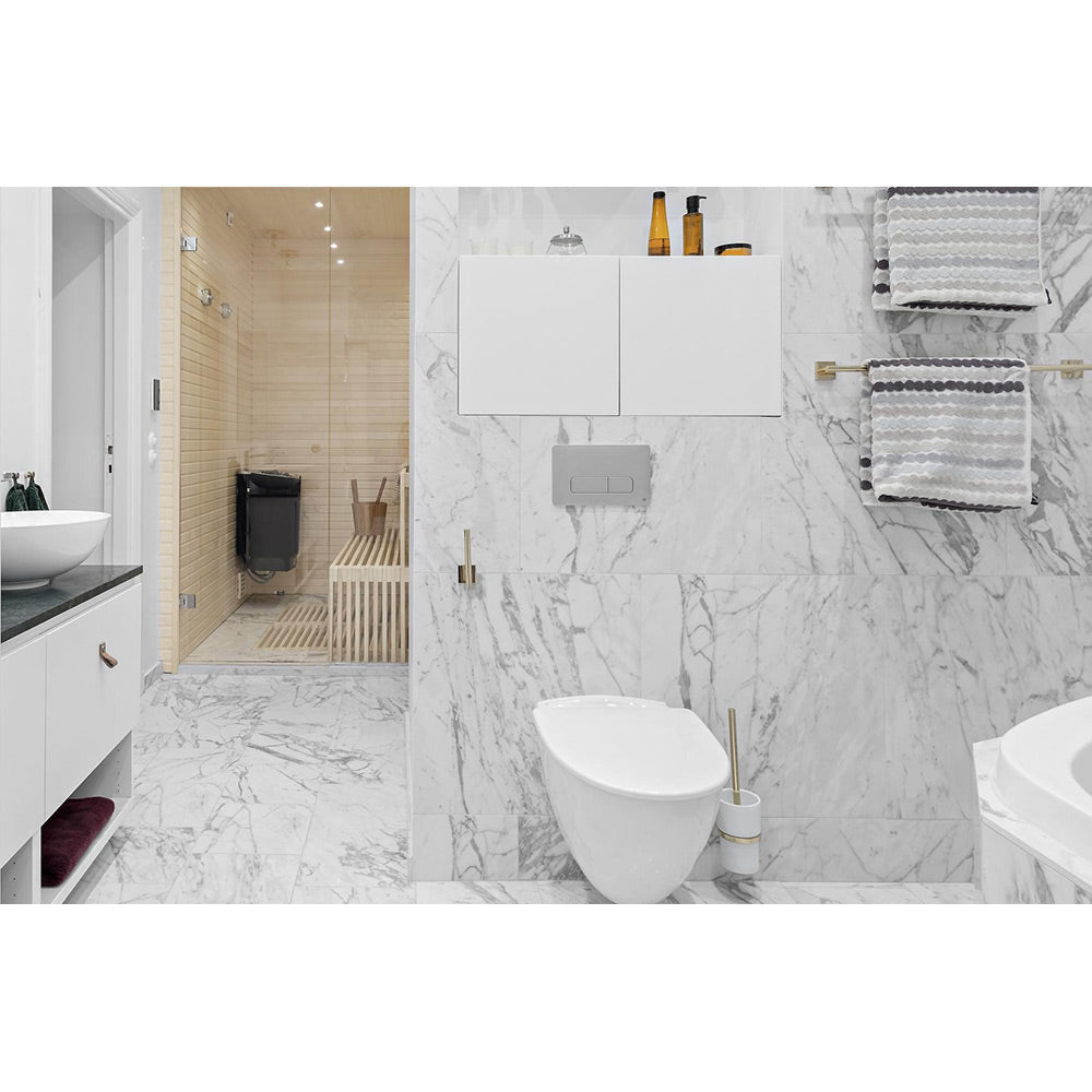 Bricmate M1515 Statuario Honed Porcelain Tile 15x15 cm