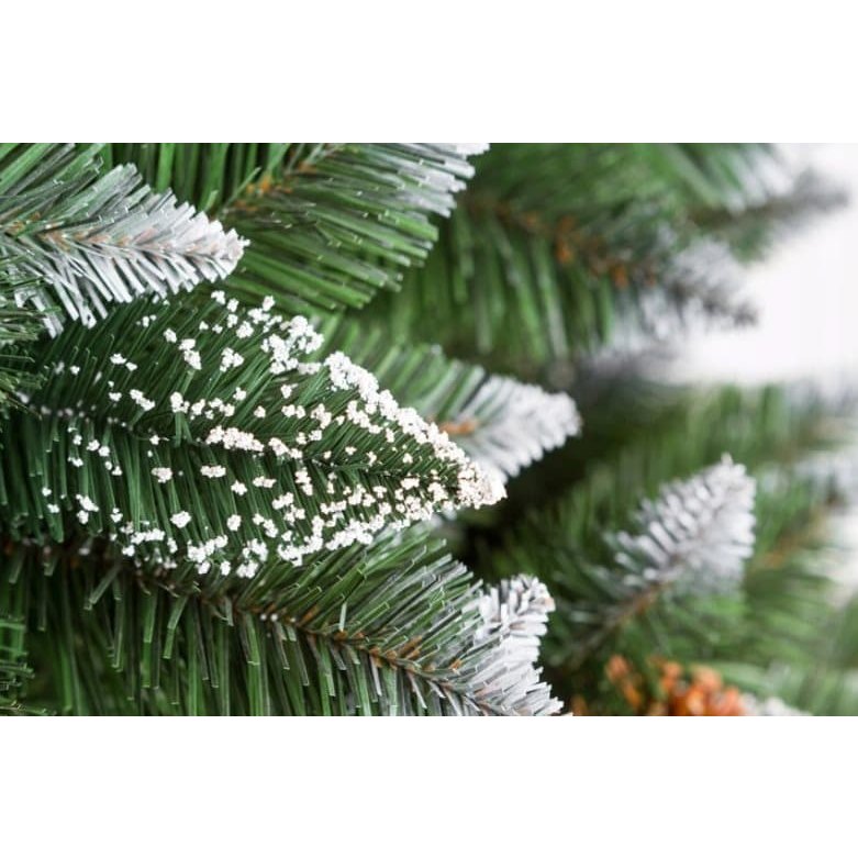 Artificial Christmas Tree with Snow and Cones, 160 cm