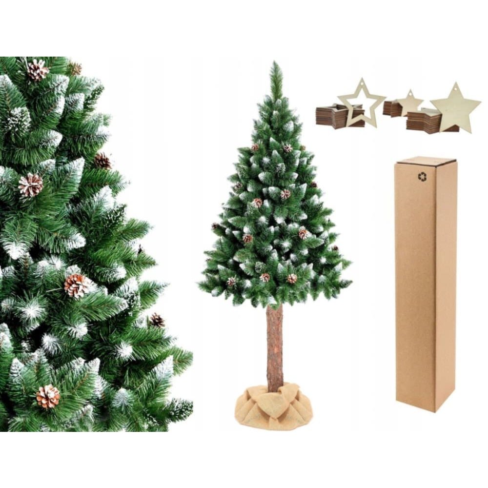 Artificial Christmas Tree with Snow and Cones, 160 cm