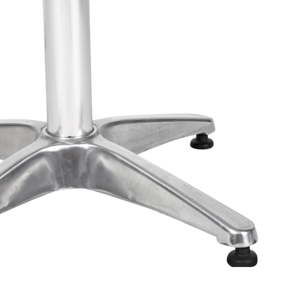 Height-Adjustable Aluminium Round Bar and Bistro Table Ø 60 cm, Silver