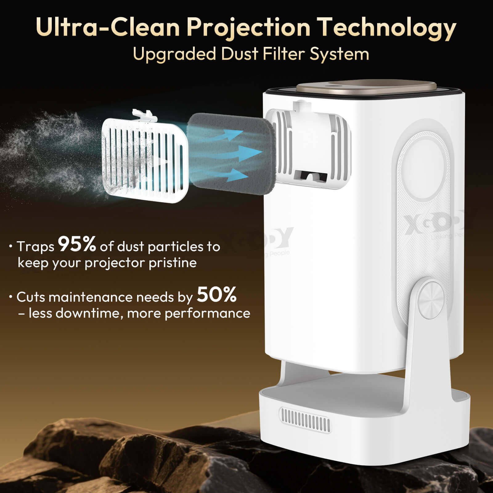 Gimbal 5 PRO Portable Projector Android 14.0, Native 1080P