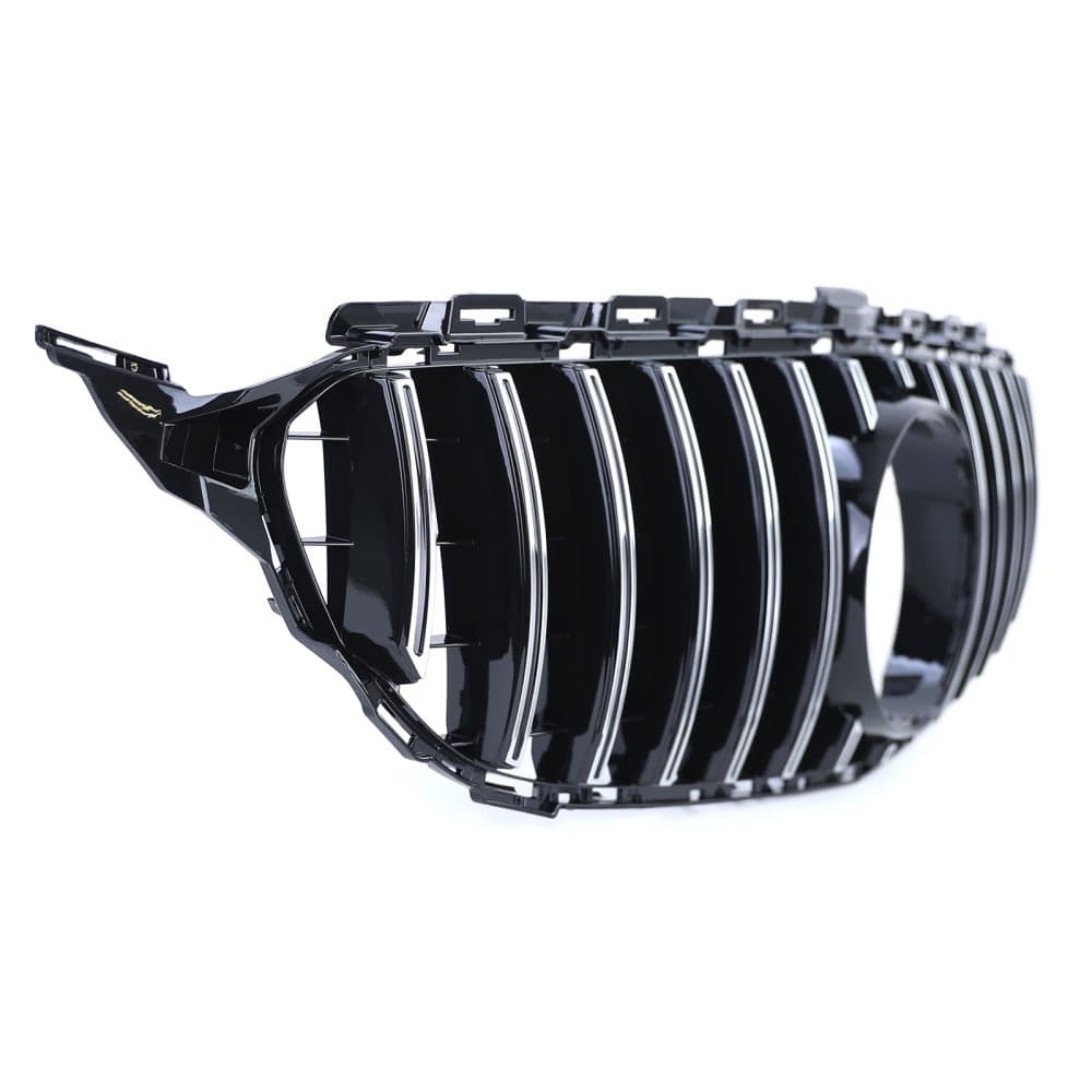 Car Grille for Mercedes C-Class W205 S205 13-18, Gloss Black/Chrome