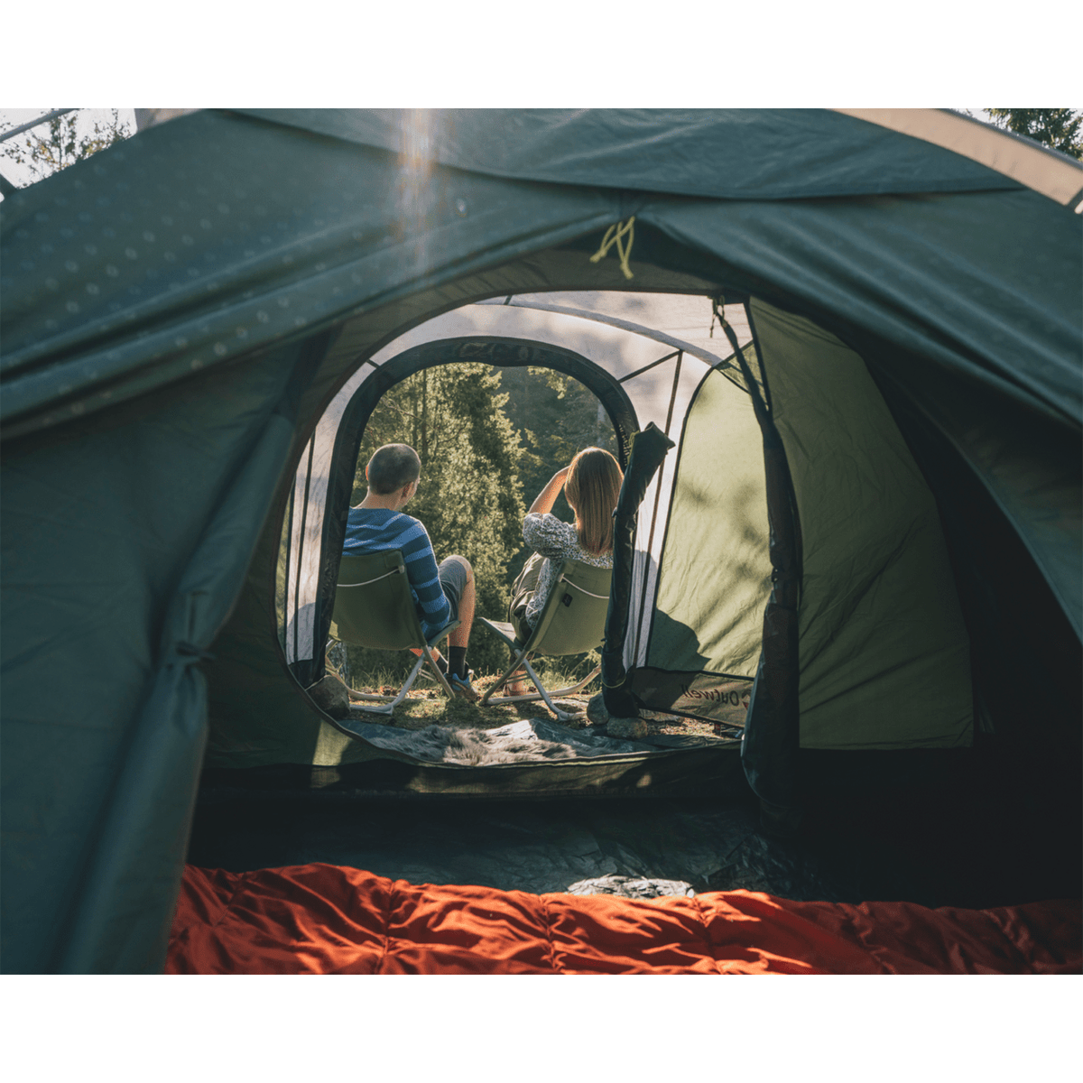 Outwell Earth 3 Plus 3-Person Tunnel Tent, Dark Green