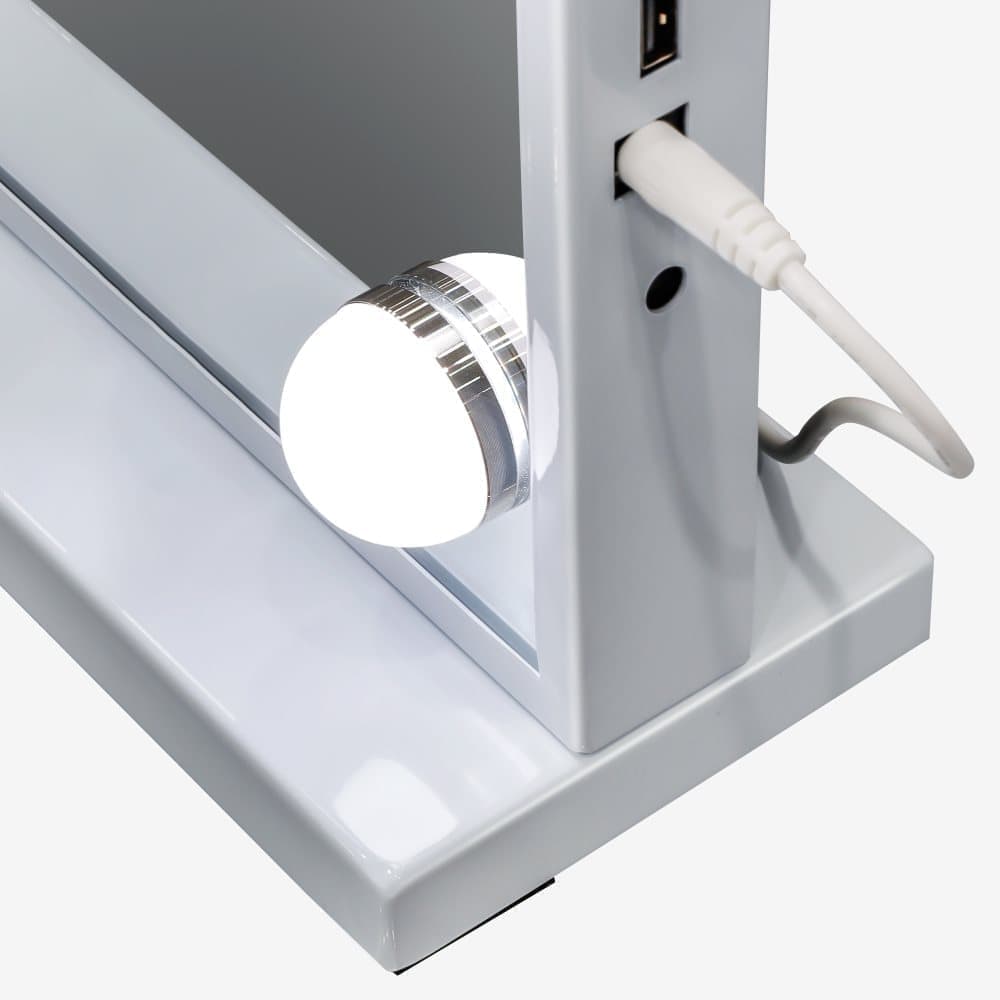 Fenchilin Hollywood Makeup Mirror with Lights and Bluetooth 58 x 46cm, White