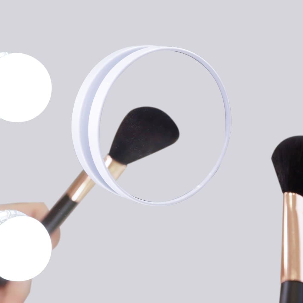 Fenchilin Large Hollywood Makeup Mirror with Lamps, Bluetooth Table Top, Wall Mount, White 80 x 58 cm