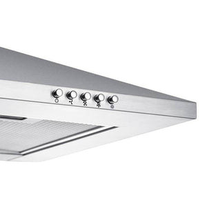 CIARRA Decorative Hood 60cm A++ 2 Carbon Filters 370m³/h Recirculation or Extraction 3 Speeds INOX