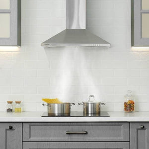 CIARRA Decorative Hood 60cm A++ 2 Carbon Filters 370m³/h Recirculation or Extraction 3 Speeds INOX