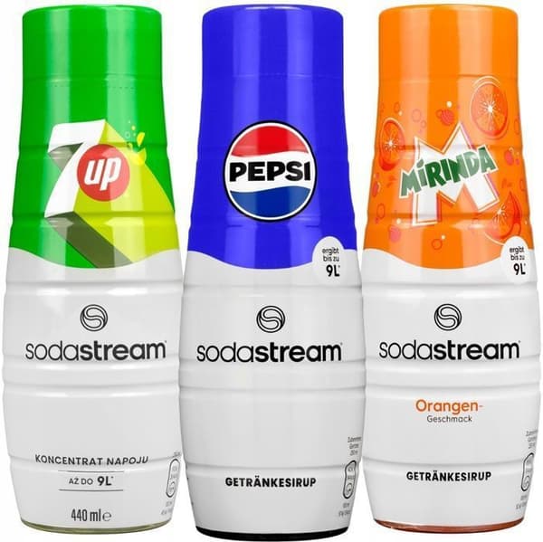 SodaStream Terra Soda Maker with 3 Bottles, 3 Syrups, and Quick Connect, Black