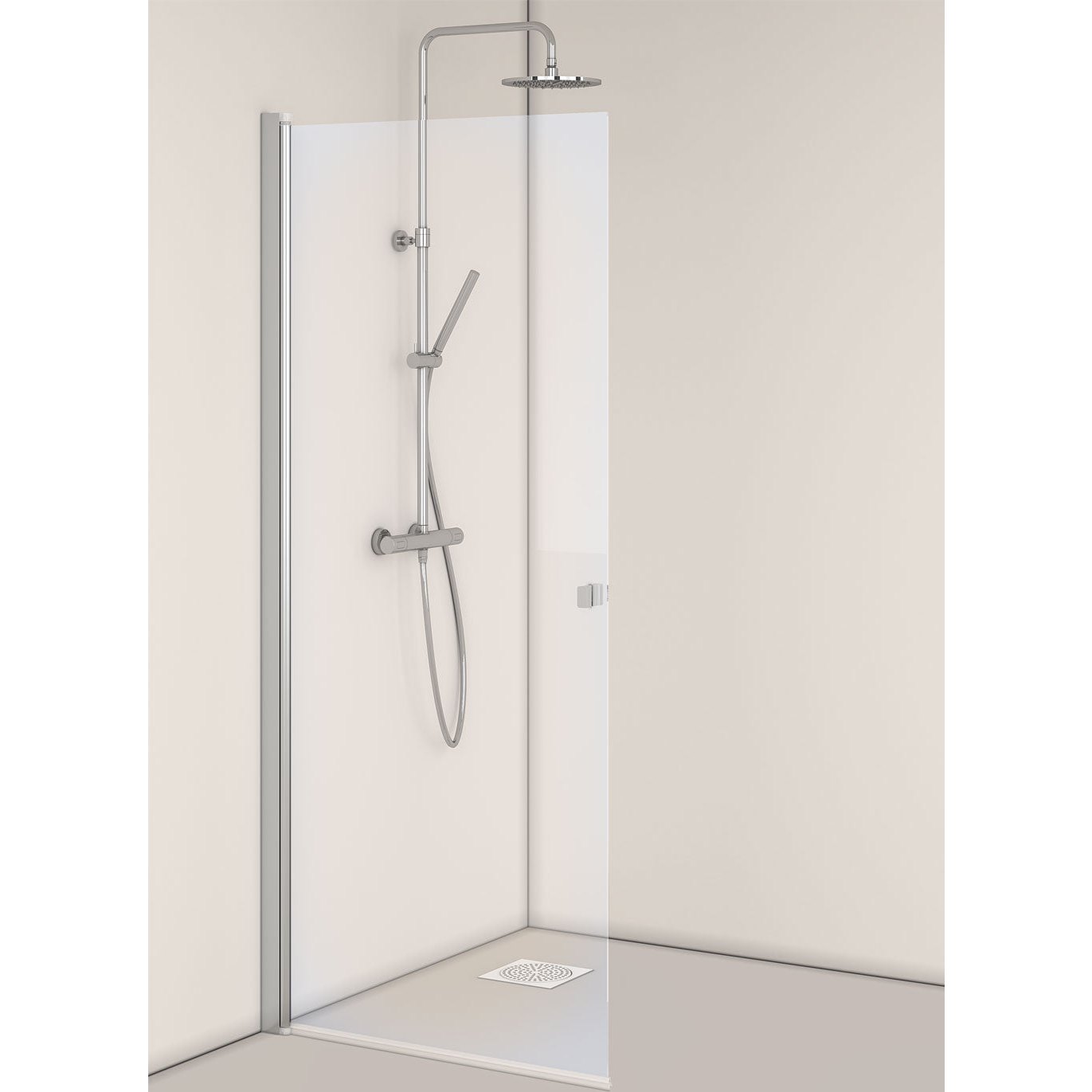 Hafa Igloo Pro Straight Clear 100 Aluminum Shower Door