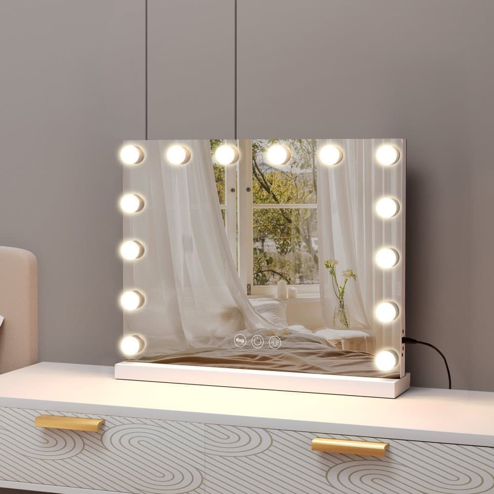 Fenchiliin Hollywood Large Lighted Makeup Mirror