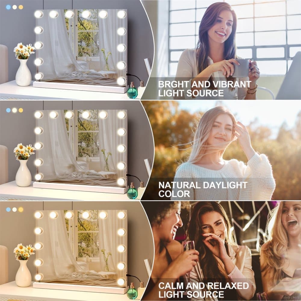 Fenchiliin Hollywood Large Lighted Makeup Mirror