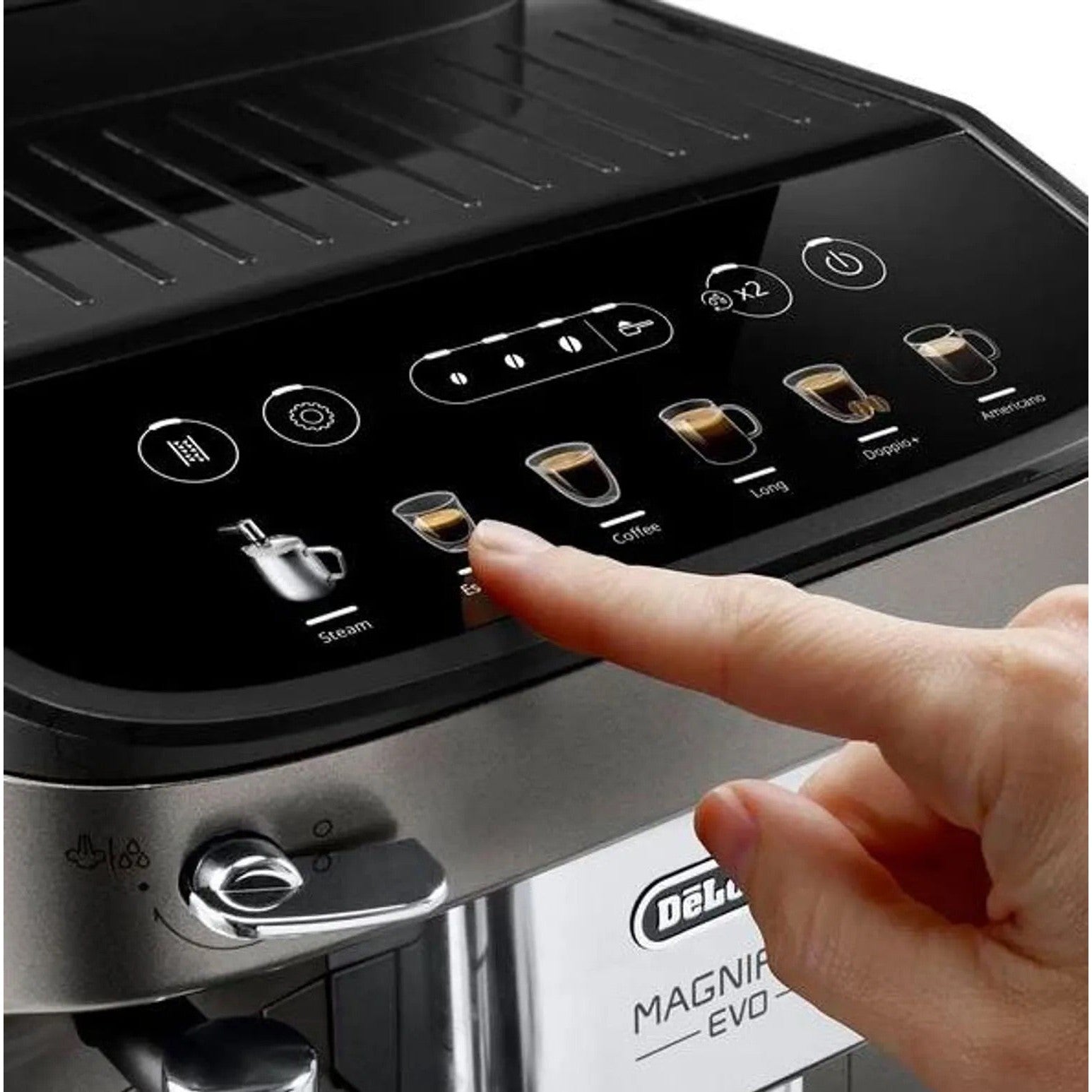 De Longhi ECAM 290.42 TB Magnifica Evo Automatic Coffee Machine, Black / Grey