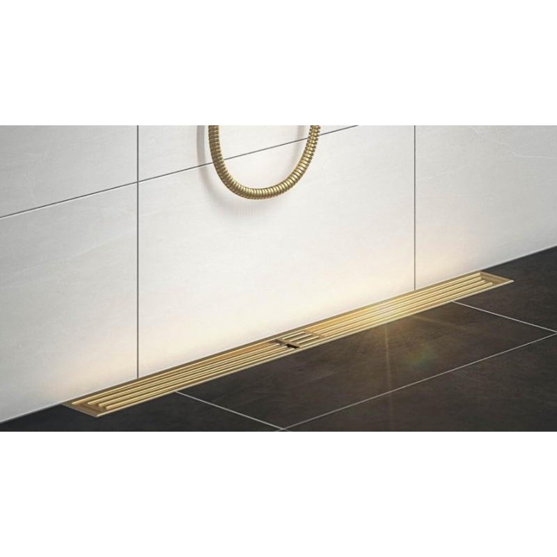 Blücher Art Deco Bathroom Gutter 900mm, Brass