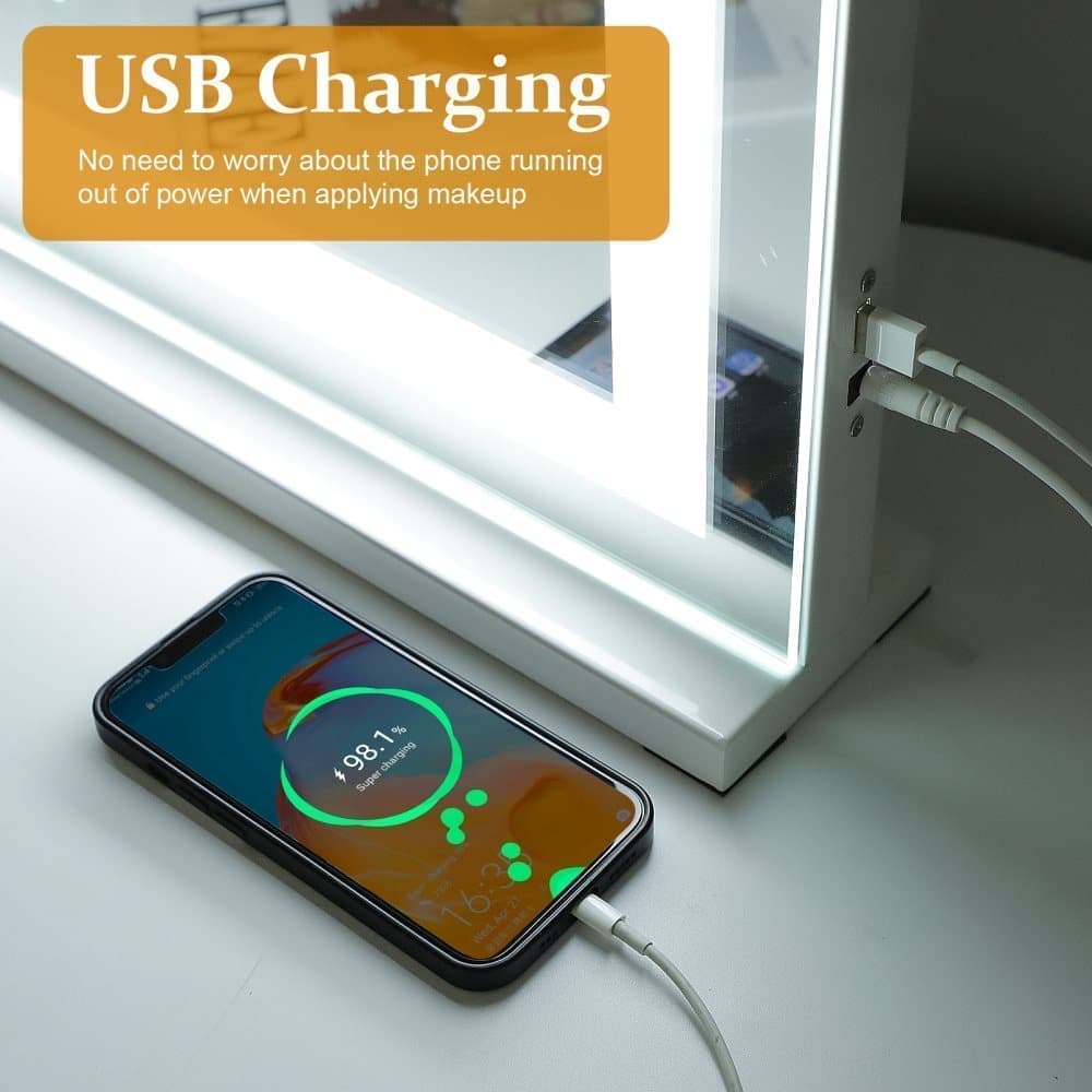 Hollywood LED Makeup Mirror 58 x 46cm, White