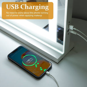 Hollywood LED Makeup Mirror 58 x 46cm, White