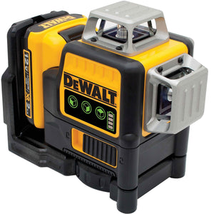 Dewalt DW089LG 12-Line 3x360° Green Beam Cross Line Laser Level, 12V Lithium-Ion