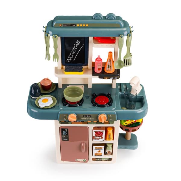 Beibe Good Children's Kitchenette with LED Lights, Sounds, Water Dispenser, and Steam Generator