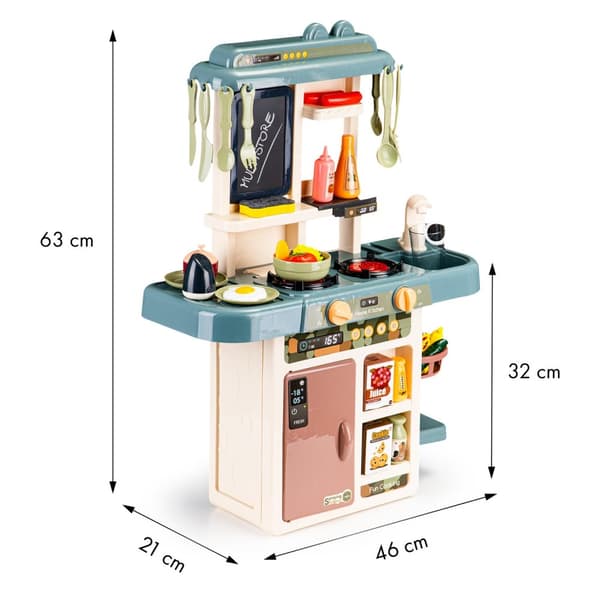 Beibe Good Children's Kitchenette with LED Lights, Sounds, Water Dispenser, and Steam Generator