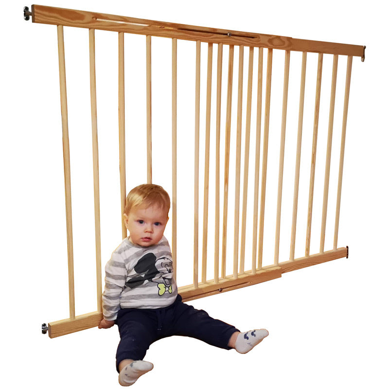 Viking Choice Adjustable Wooden Stair Gate for Children & Pets 72-122cm