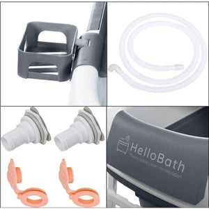 HelloBath® Foldable Bathtub - XL James Basic - Anthracite - 148cm - Collapsible Bathtub - Hip Bath for Adults