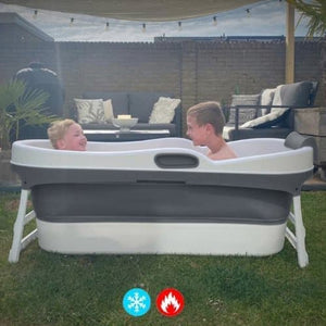 HelloBath® Foldable Bathtub - XL James Basic - Anthracite - 148cm - Collapsible Bathtub - Hip Bath for Adults
