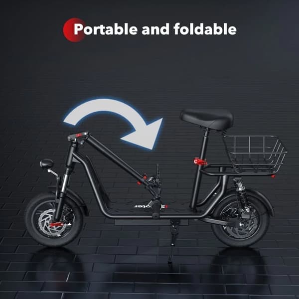 iScooter i12 City Electric Scooter, Black
