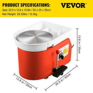 Sihao Electric Pottery Wheel, Adjustable Speed With Pedal