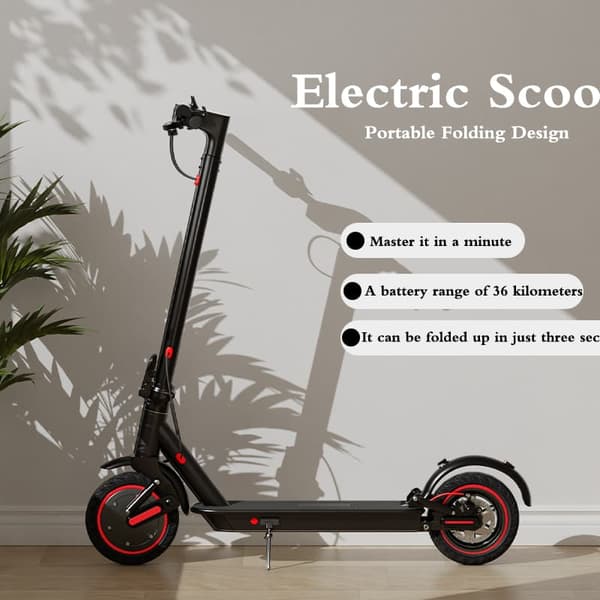 Ultralight Electric Scooter AOVO T1 Pro, 36V 350W 36V Motor, Black