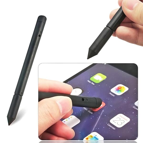 2-Pack 2-in-1 Stylus Touch Pens for Smartphones, Tablets & Drawing Pads - Black