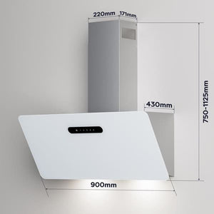 Ciarra Cooker Hood 90cm, White CD9736KW