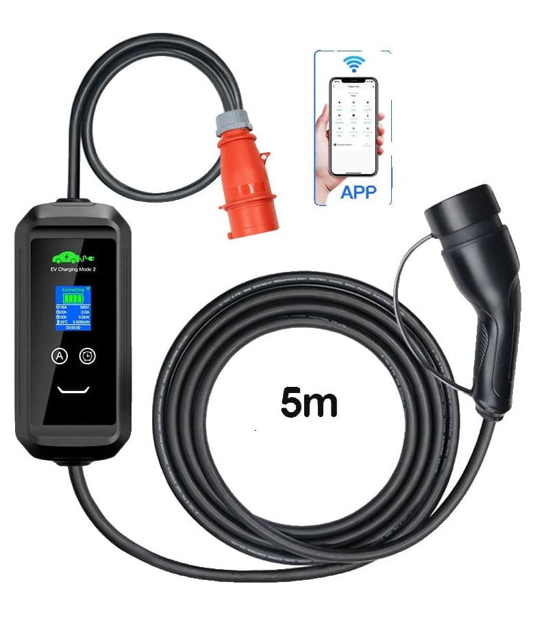 Kolanky Portable 11kW EV Charger, Type 2, 5m, Black