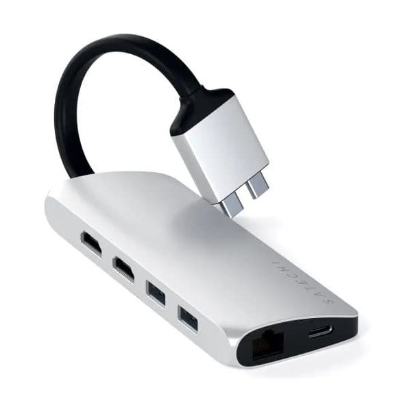 Satechi Type-C Dual Multimedia Adapter, Silver