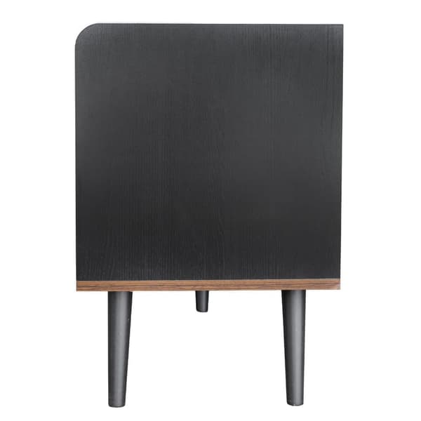 TV Stand 1 with sliding doors 160 cm, Black/Wood