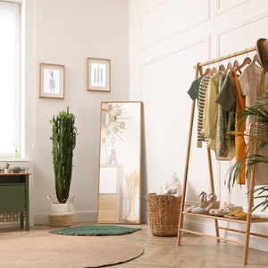 Full-Body Mirror 125x45 cm with Wooden Frame