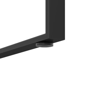 Dining Table Wood with Metal Frame, 160x80 cm for 6-8 People, Light Finish