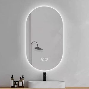 60x90cm Smart LED Bathroom Mirror with Touch, Anti-fog Wall Mirror for Bathroom and Hair Salon