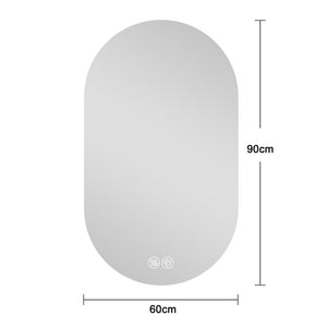 60x90cm Smart LED Bathroom Mirror with Touch, Anti-fog Wall Mirror for Bathroom and Hair Salon