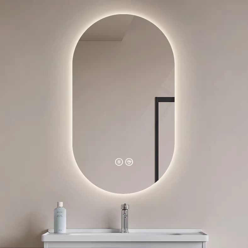 60x90cm Smart LED Bathroom Mirror with Touch, Anti-fog Wall Mirror for Bathroom and Hair Salon