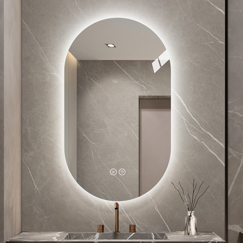 60x90cm Smart LED Bathroom Mirror with Touch, Anti-fog Wall Mirror for Bathroom and Hair Salon