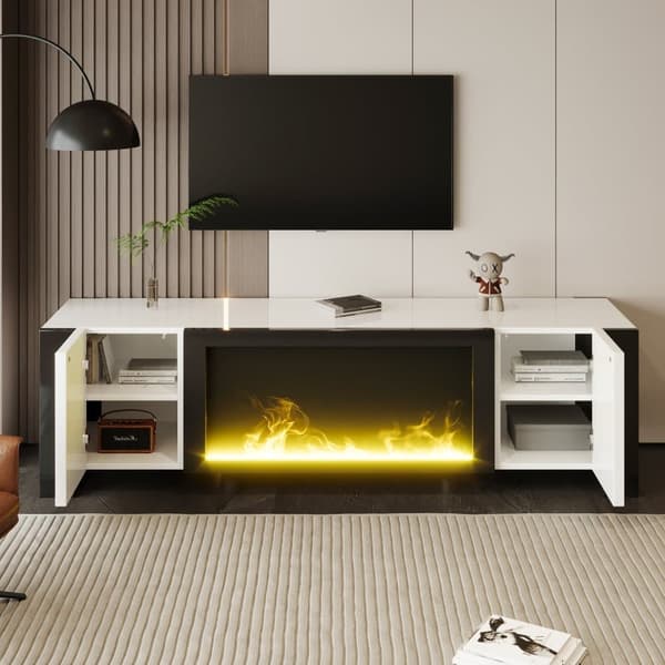 TV Stand with Fireplace Effect without Heating